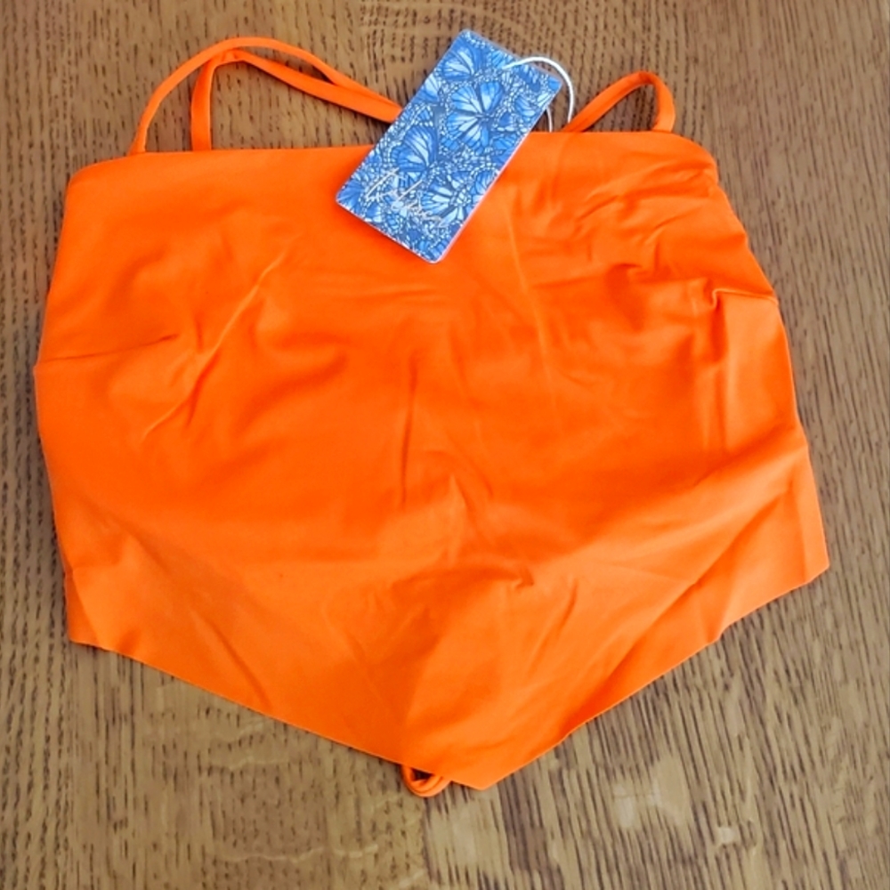 Toluca Swim Gwynne Lace-up Bandana Top - nectar